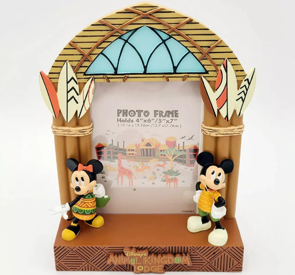 Disney Animal Kingdom Lodge Minnie and Mickey Mouse Photo Frame