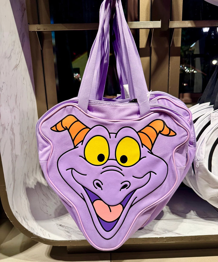 Disney Parks Walt Disney World Figment Head Retro Canvas Large Tote Bag – Image 3 | HappilyShoppe