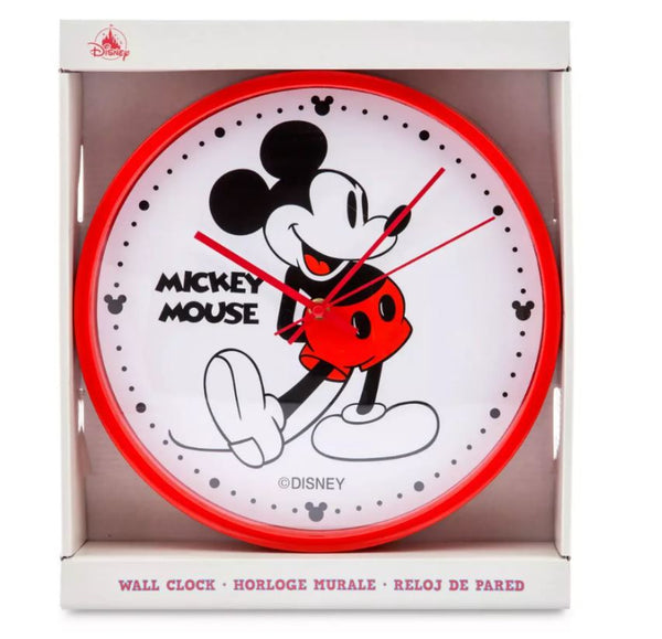Disney Parks Mickey Mouse Battery Operated Red Wall Clock