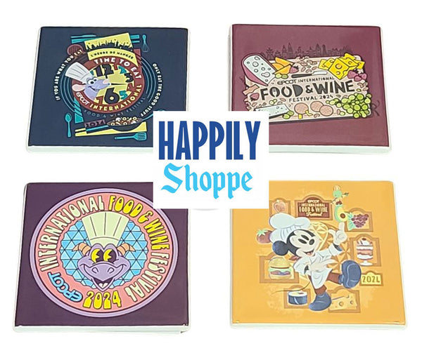 Disney Parks 2024 Epcot Food and Wine Festival Coaster Set of 4 – Image 1 | HappilyShoppe