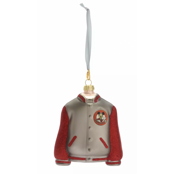 Disney Parks Mickey Mouse Club Varsity Jacket Glass Sketchbook Ornament