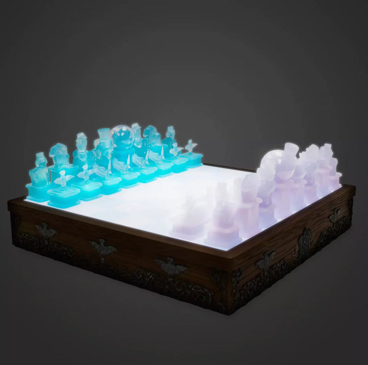 Disney Parks Haunted Mansion Chess Set Light-Up Chessboard Hatbox Leota – Image 5 | HappilyShoppe