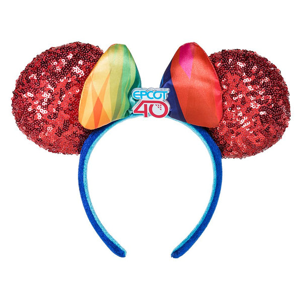 Disney Minnie Ear Headband EPCOT 40th Anniversary Sequin