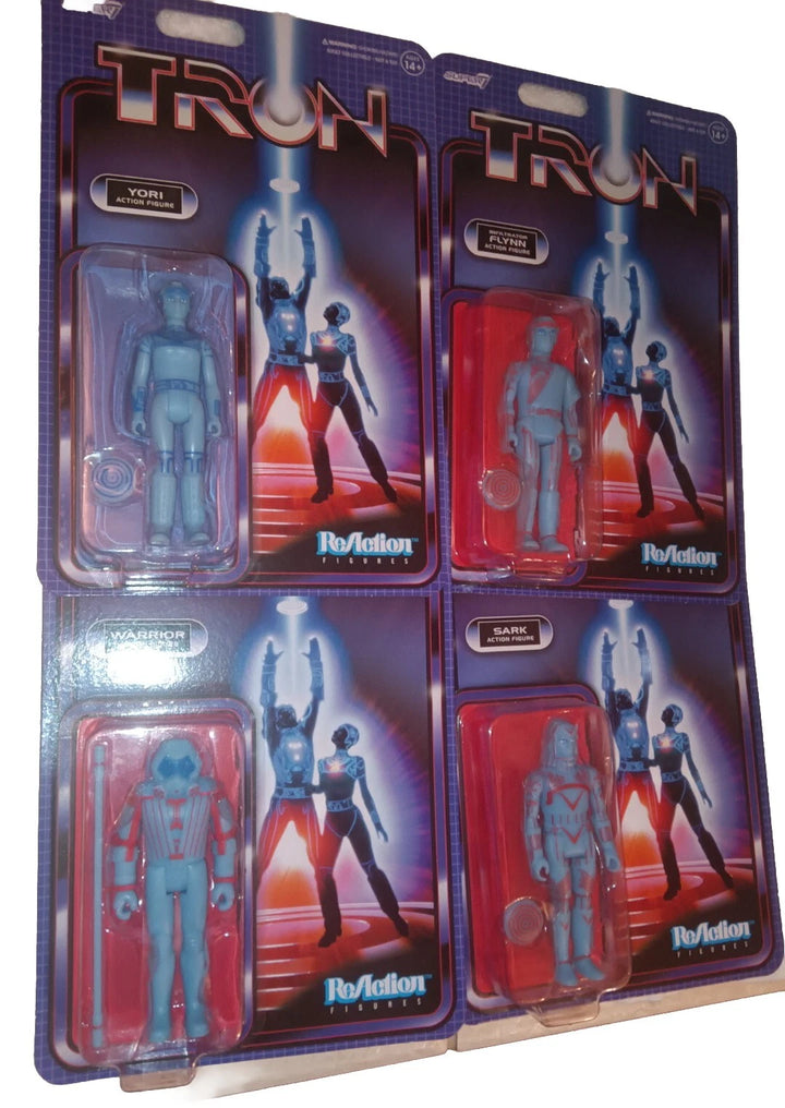 Disney Parks Super7 ReAction Figures TRON Flynn Sark Yori Warrior Set Of 4 Boxed – Image 2 | HappilyShoppe
