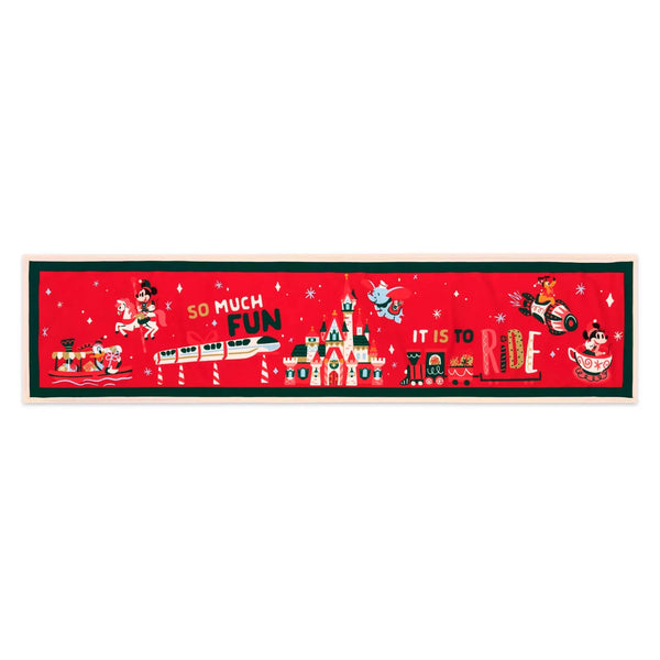Disney Parks Fantasyland Castle Christmas Reversible Table Runner – Image 1 | HappilyShoppe
