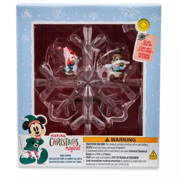 Disney Parks Chip 'n Dale Light-Up Holiday Christmas Tree Topper – Image 3 | HappilyShoppe