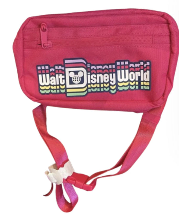 Disney Waist Bag Hot Pink Walt Disney World Logo Ear Holder Hip Pack – Image 1 | HappilyShoppe