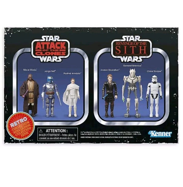 Disney Parks Action Figures 2024 Star Wars 6-Pack Retro Collection Episode 2 & 3 – Image 1 | HappilyShoppe