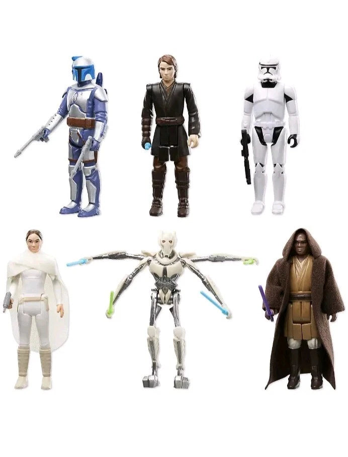 Disney Parks Action Figures 2024 Star Wars 6-Pack Retro Collection Episode 2 & 3 – Image 3 | HappilyShoppe
