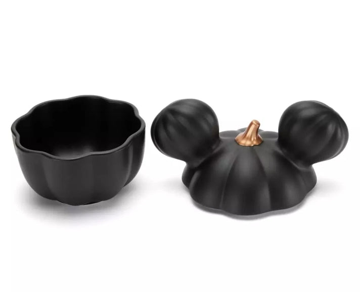 Disney Parks 2025 Home Halloween Mickey Mouse Ear Ceramic Pumpkin Bowl Jar – Image 3 | HappilyShoppe