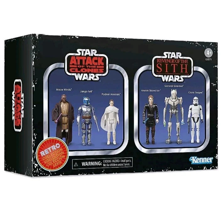 Disney Parks Action Figures 2024 Star Wars 6-Pack Retro Collection Episode 2 & 3 – Image 10 | HappilyShoppe