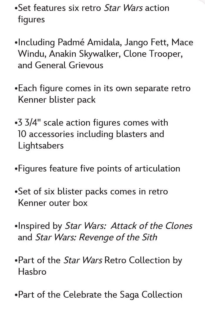 Disney Parks Action Figures 2024 Star Wars 6-Pack Retro Collection Episode 2 & 3 – Image 12 | HappilyShoppe