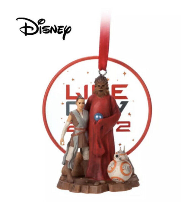 Disney Star Wars Life Day Chewbacca Rey & BB8 Christmas Ornament Sketchbook 2022