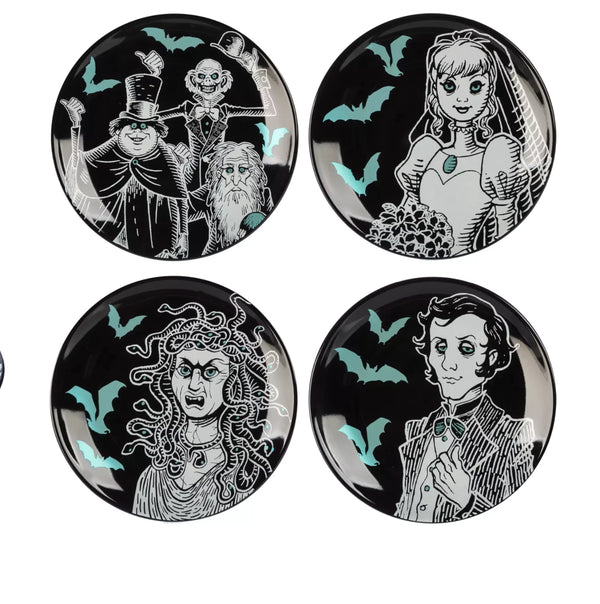 Disney The Haunted Mansion Set of 4 Appetizer /Dessert Ceramic Plates – Image 1 | HappilyShoppe