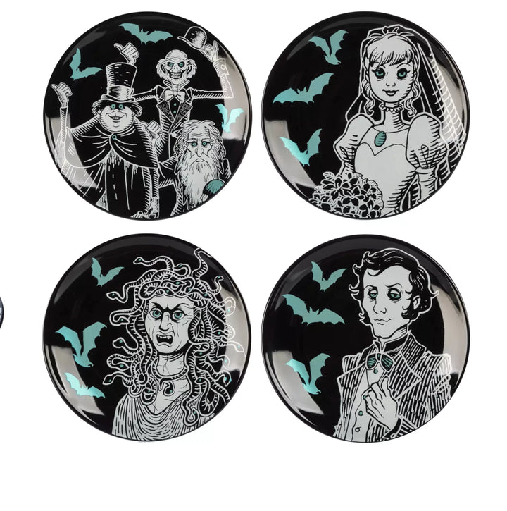 Disney The Haunted Mansion Set of 4 Appetizer /Dessert Ceramic Plates – Image 1 | HappilyShoppe