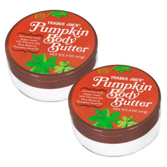 2pk Trader Joe's Pumpkin Body Butter 2x 8oz Jar Creamy Whipped Moisturizer Set