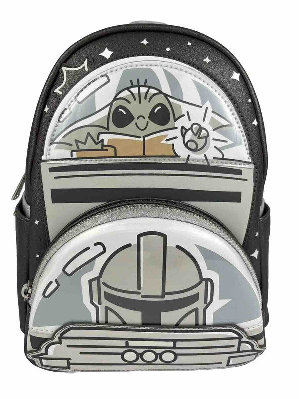 Loungefly Disney Parks 2024 Mandalorian Grogu Mini Backpack Star Wars Baby Yoda