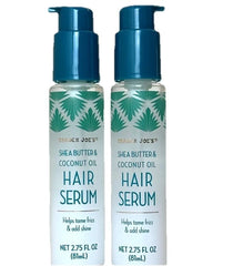 2 Pack Trader Joe's Shea Butter & Coconut Oil Hair Serum 2.75 Fl Oz Each