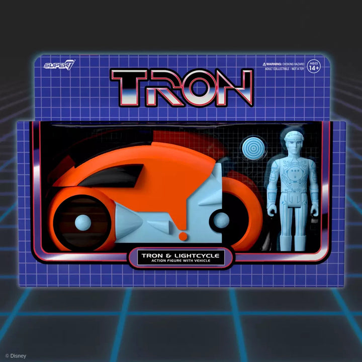 Disney Parks Super7 ReAction Figures Tron Lightcycle Set Red Yellow Orange – Image 5 | HappilyShoppe