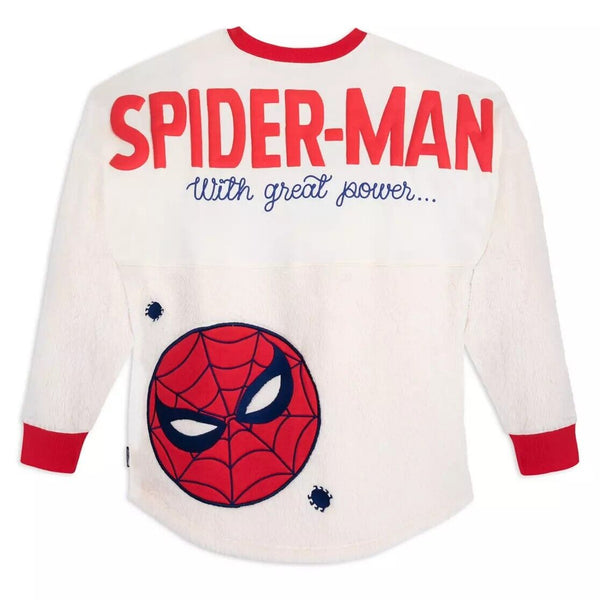Disney Parks Marvel Spider-Man Fuzzy Sherpa Spirit Jersey Shirt