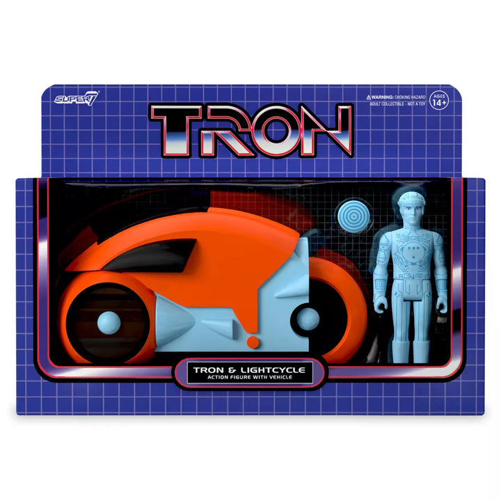 Disney Parks Super7 ReAction Figures Tron Lightcycle Set Red Yellow Orange – Image 3 | HappilyShoppe