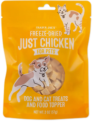 2X Packs Trader Joe’s Freeze Dried Just Chicken For Pets Dog & Cat Treats 2oz ea