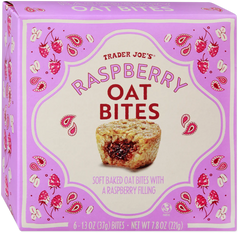 2 Packs Trader Joe's Raspberry Oat Bites Gluten Free 7.8 oz Each Pack