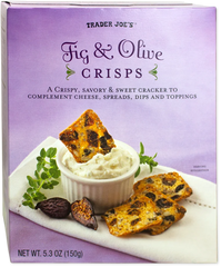 2 Packs Trader Joe's Fig & Olive Savory Sweet Cracker Crisps 5.3 oz Each Pack