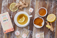 3 x Trader Joe's Organic Ginger Turmeric Herbal Tea 20 Tea Bags Each, Total 60ct