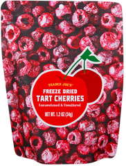 4 Packs Trader Joe's Freeze Dried Tart Cherries -1.2 oz/34 g each