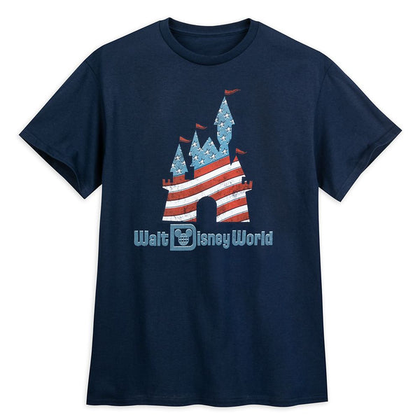 Disney Parks Americana Castle Shirt for Adults
