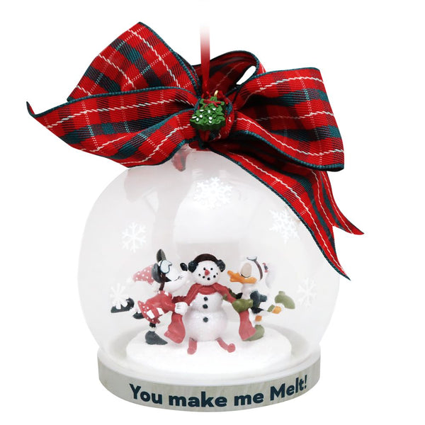 Disney Minnie And Daisy Snowman You Make Me Melt Ornament
