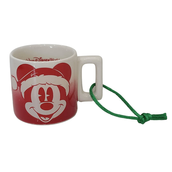 Disney Parks Happy Holidays Christmas Santa Mickey Mouse Ornament Mug Starbucks