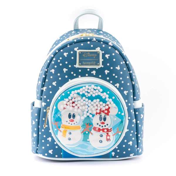 Loungefly Disney Snow Globe Mickey and Minnie Mini Backpack