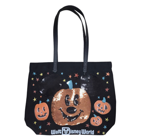 Disney Parks Halloween Jack-o-lantern Pumpkin Mickey Mouse Tote Bag