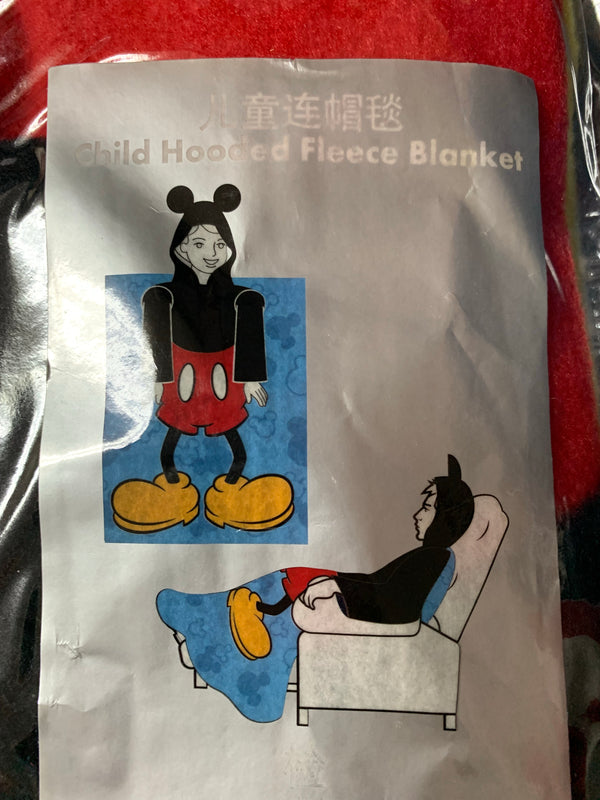 Disney Mickey Mouse Child Hooded Fleece Blanket