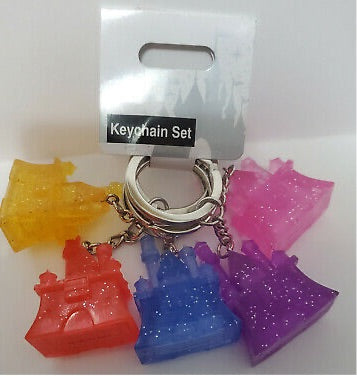 Disney Parks Keychain Keyring Set - Castles