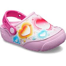 Kids Crocs Girls Heart Light Up Clog Pink