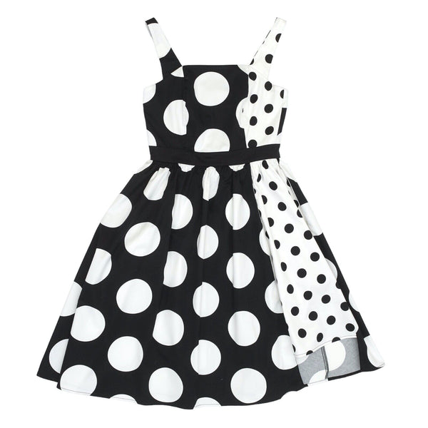 Disney Parks Dress Shop Minnie Mouse Black & White Polka Dot Dress S