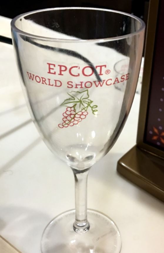 Disney Epcot Works Showcase Plastic Acrylic Wine Glass